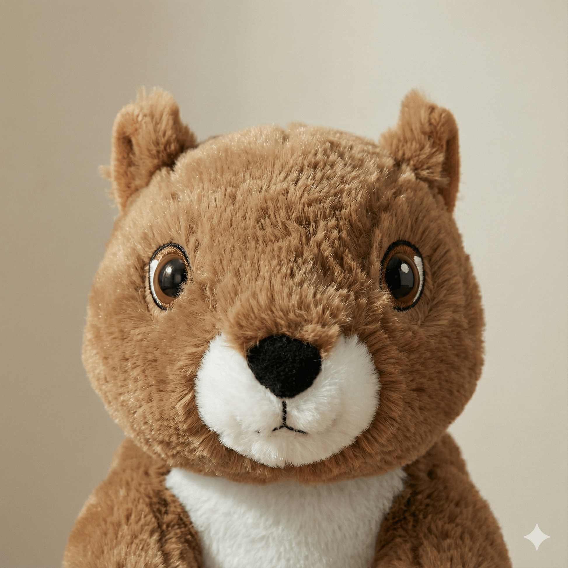 Stuffing-Free Squirrel Headshot (Dog Toy)