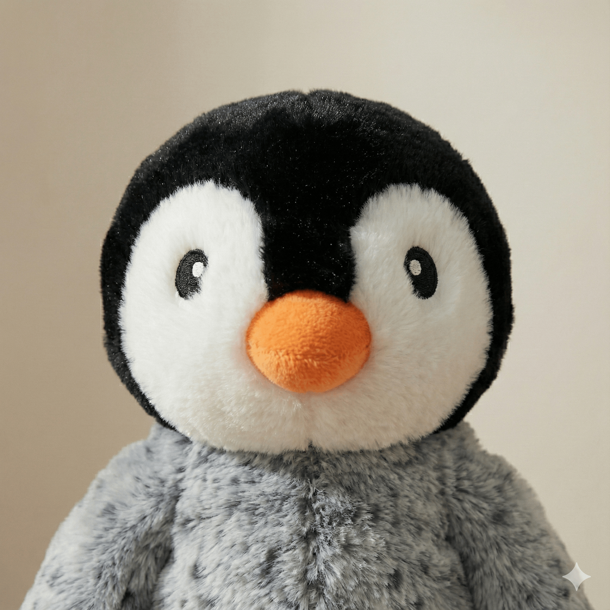 Stuffing-Free Penguin Headshot (Dog Toy)