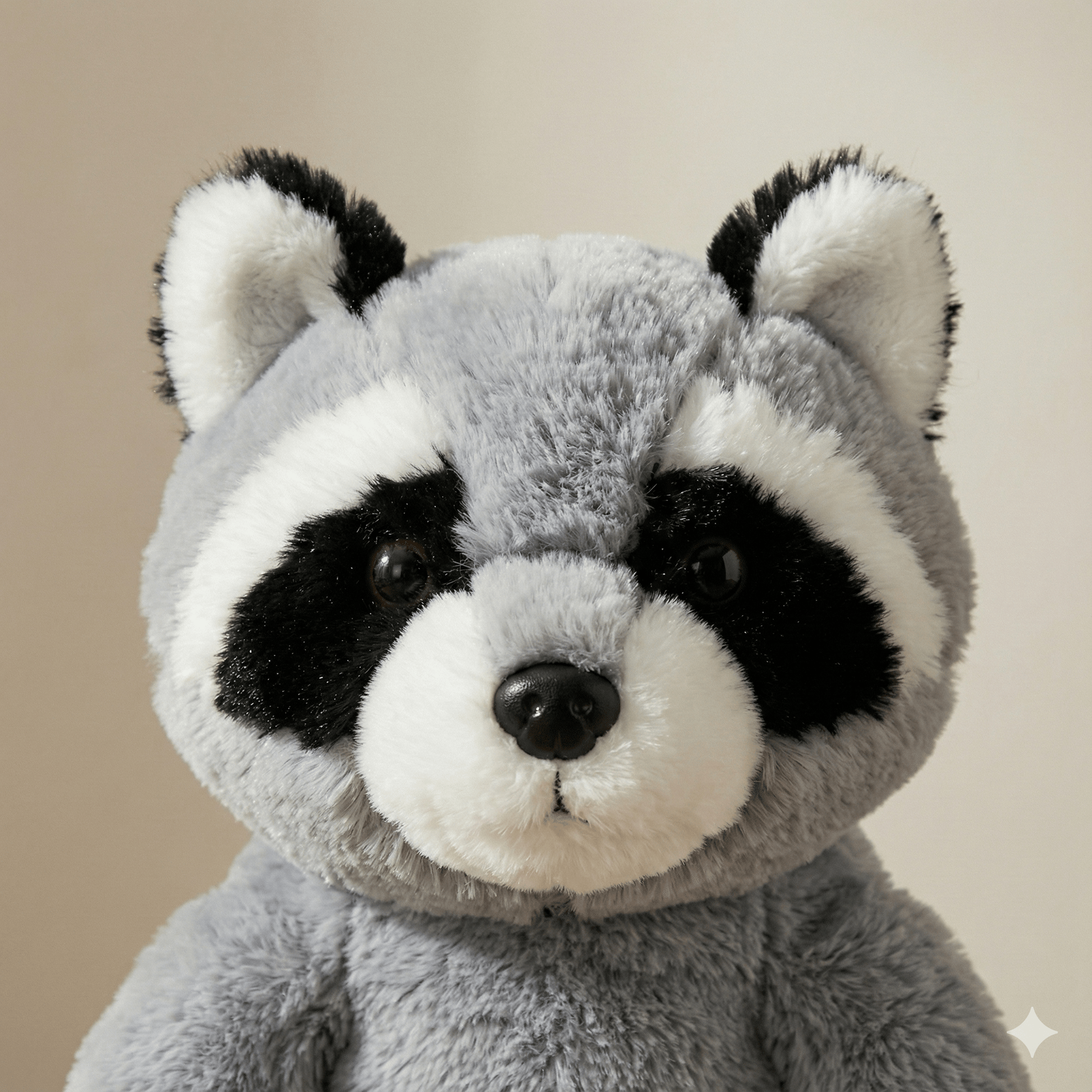 Stuffing-Free Raccoon Headshot (Dog Toy)
