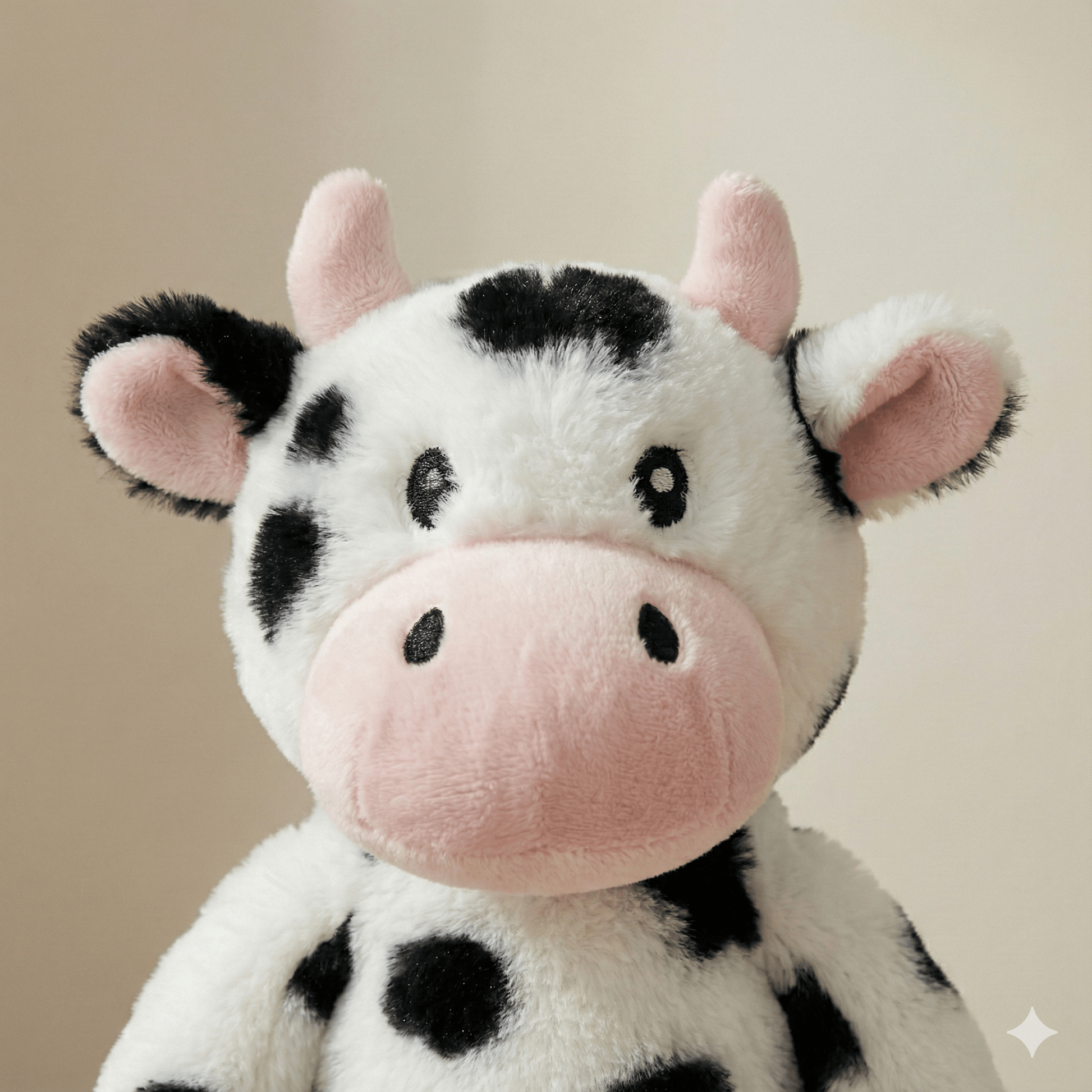 Stuffing-Free Cow Headshot (Dog Toy)